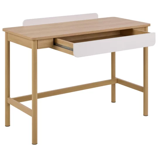 Biurko z szufladą SION 110x50 drewniane - Zdjęcie 4