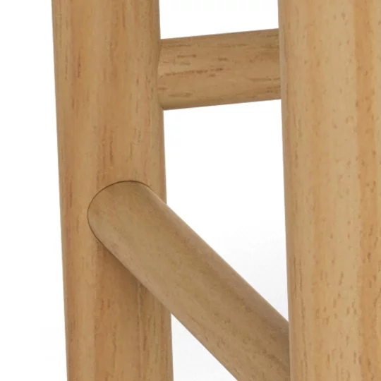 Ławka wewnętrzna z plecionką SUEZ 80x35 drewniana/beżowa - Zdjęcie 6