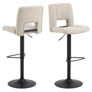 Obrotowy hoker tapicerowany MODENA beżowy