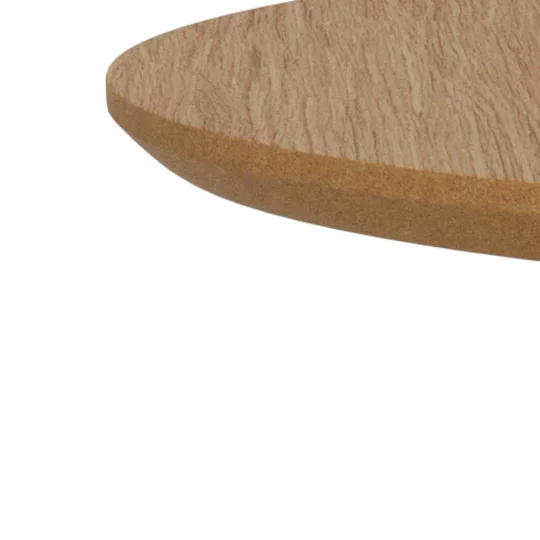 Stolik kawowy okrągły RENO fi 65 okleina dębowa/beżowy - Zdjęcie 3