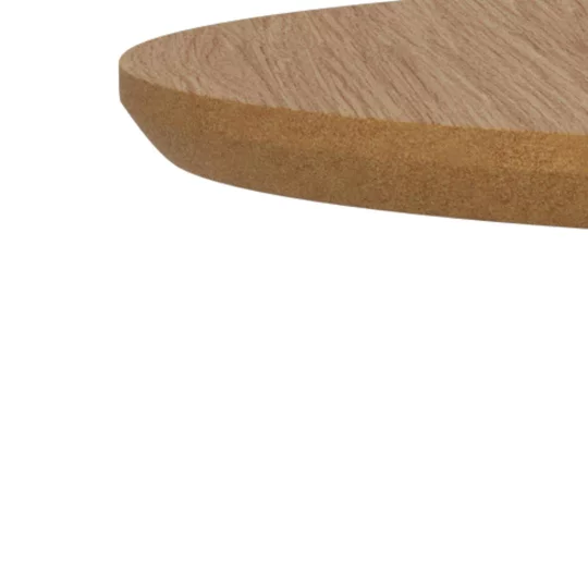 Stolik kawowy okrągły RENO fi 45 okleina dębowa/beżowy - Zdjęcie 2