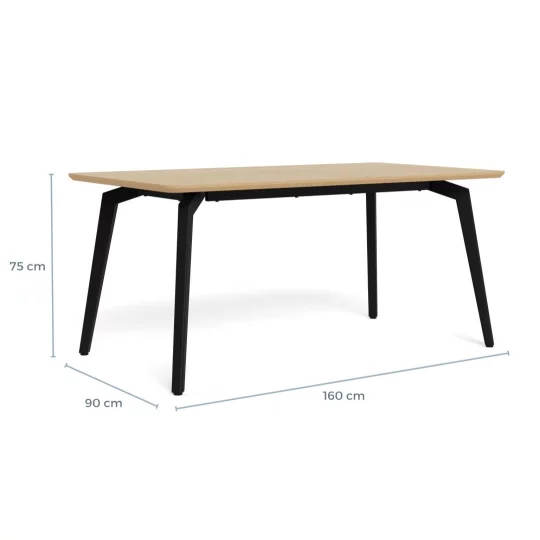 Stół prostokątny BARIO 160x90 drewniany - Zdjęcie 8