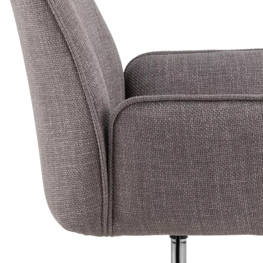 Krzesło biurowe tapicerowane VERMONT jasnobrązowe - Zdjęcie 5