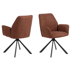 Krzesło tapicerowane VERMONT brązowe