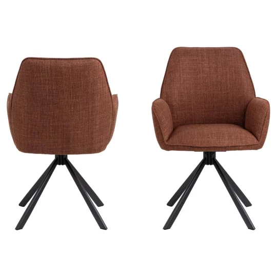 Krzesło tapicerowane VERMONT brązowe - Zdjęcie 2