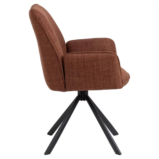 Krzesło tapicerowane VERMONT brązowe - Zdjęcie 3