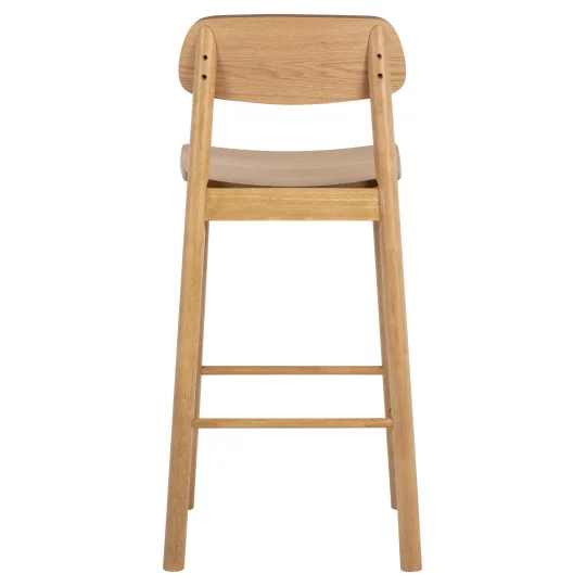 Hoker z oparciem KAMI drewniany - Zdjęcie 4