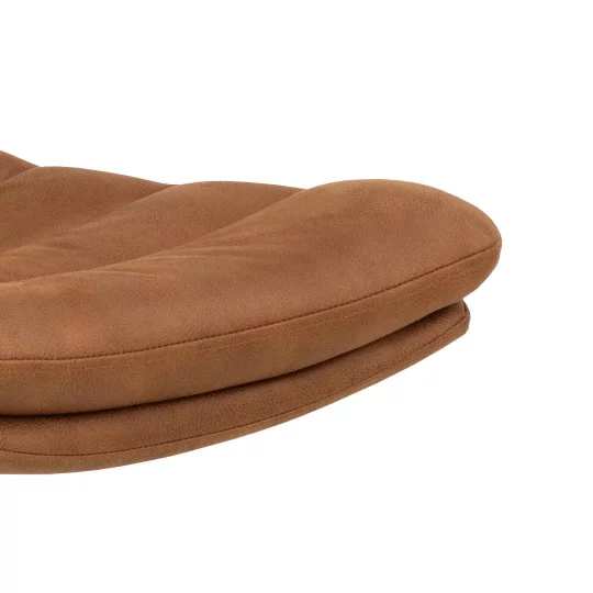 Krzesło z ekoskóry ELIO brązowe - Zdjęcie 5