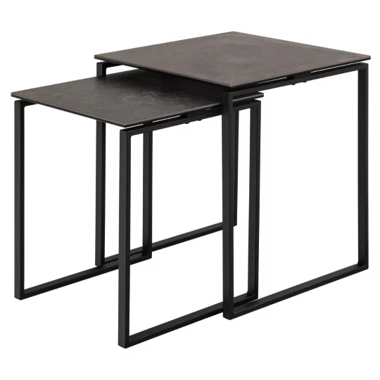 Podwójny stolik kawowy ANDRES czarny