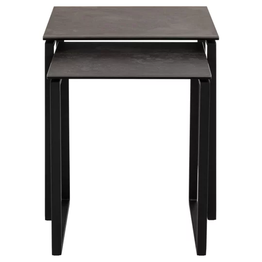 Podwójny stolik kawowy ANDRES czarny - Zdjęcie 3