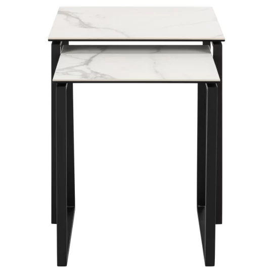 Podwójny stolik kawowy ANDRES biały - Zdjęcie 3