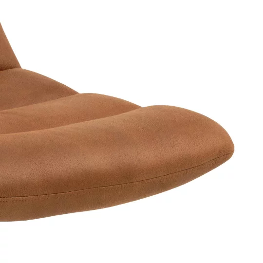 Krzesło z ekoskóry MONTI brązowe - Zdjęcie 4