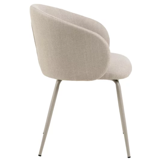 Krzesło tapicerowane ZANE beżowe - nogi beżowe - Zdjęcie 3