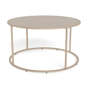 Stolik kawowy okrągły ZAKARIA fi 80 beżowy