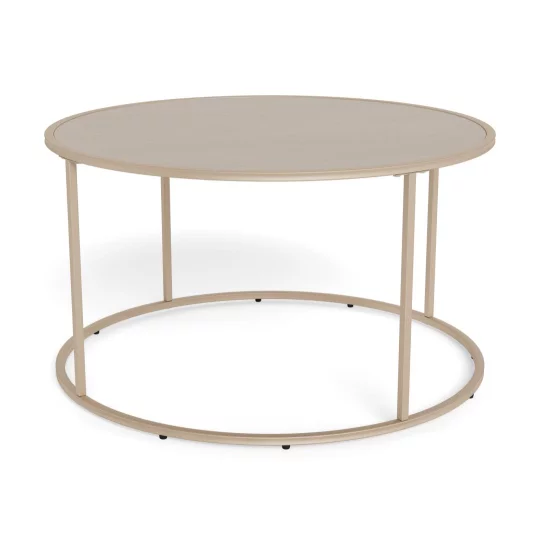 Stolik kawowy okrągły ZAKARIA fi 80 beżowy
