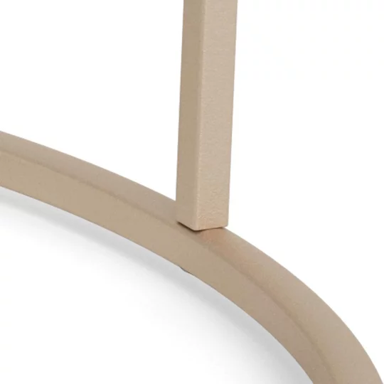 Stolik kawowy okrągły ZAKARIA fi 80 beżowy - Zdjęcie 5