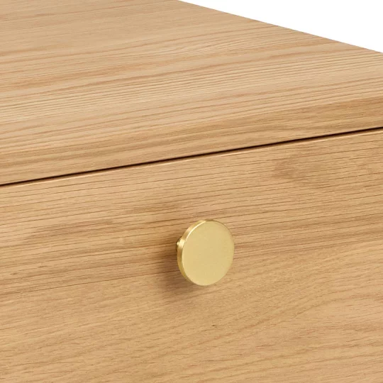 Stolik nocny z półką AMARI drewniany - Zdjęcie 6