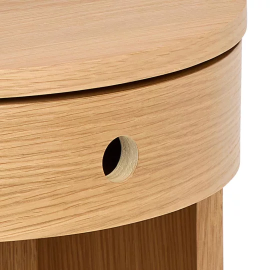 Stolik nocny z nóżkami DROVE drewniany - Zdjęcie 6