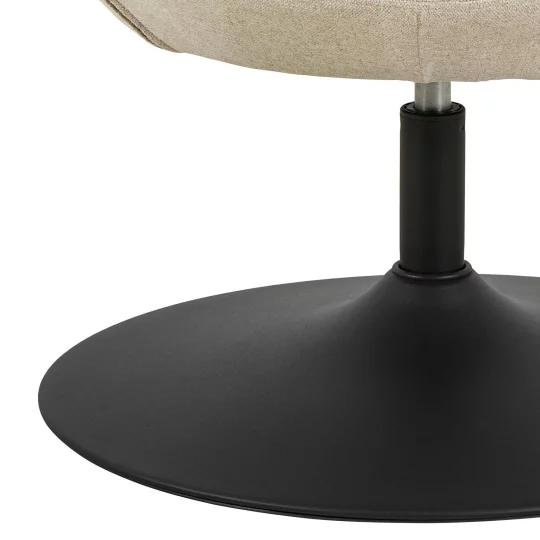 Fotel tapicerowany obrotowy DELMARO beżowy - Zdjęcie 5