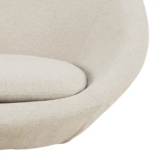 Fotel tapicerowany obrotowy DELMARO beżowy - Zdjęcie 6