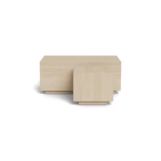 Podwójny stolik kawowy ZENIT 100x60 beżowy - Zdjęcie 2