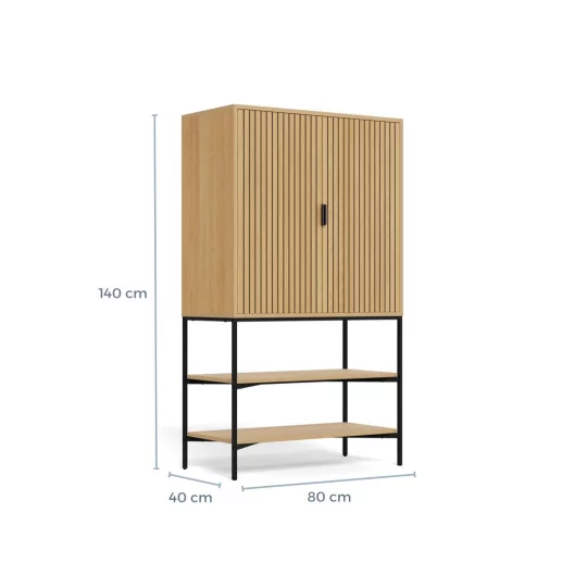 Gablota RIVENA 80x40 jasne drewno - Zdjęcie 4