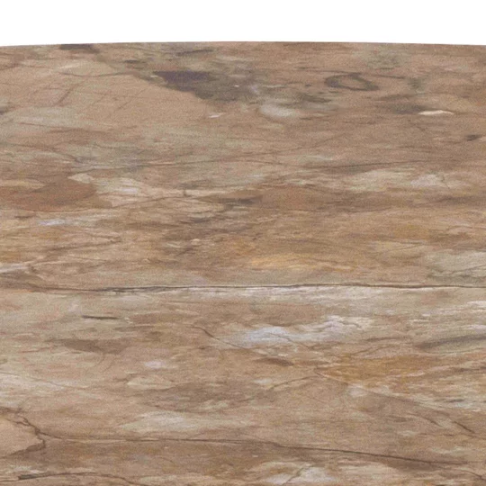 Stół okrągły LAURENT fi 90 brązowy marmur - czarna noga - Zdjęcie 4