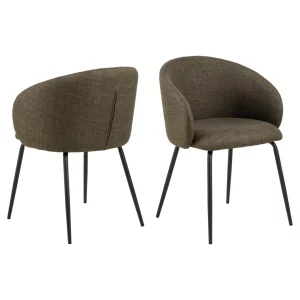 Krzesło tapicerowane ZANE ciemnozielone