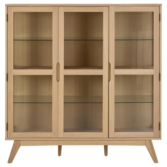 Witryna trzydrzwiowa NOEMI 140x40 drewniana - Zdjęcie 2