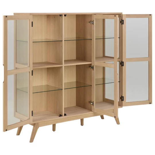 Witryna trzydrzwiowa NOEMI 140x40 drewniana - Zdjęcie 4