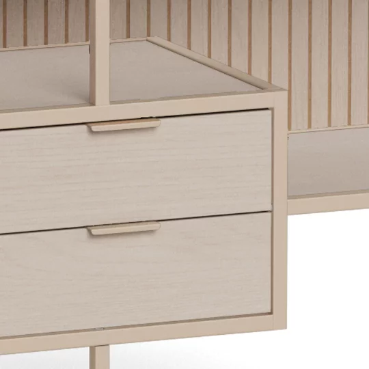 Regał z szufladami ZAKARIA 114x35 beżowy - Zdjęcie 7