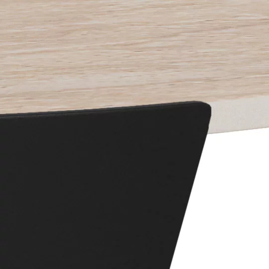 Stolik kawowy MAREA fi 80 czarny/drewniany - Zdjęcie 6