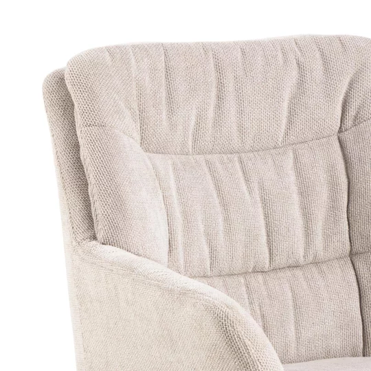 Krzesło tapicerowane z podłokietnikami ASTON beżowe - Zdjęcie 4