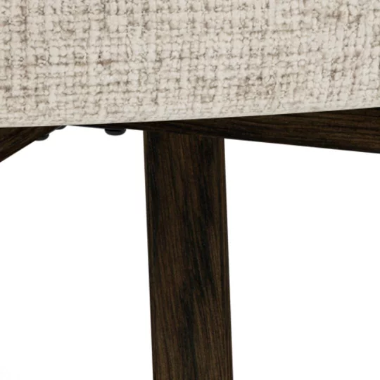 Krzesło tapicerowane DINO beżowe - ciemne drewniane nogi - Zdjęcie 8