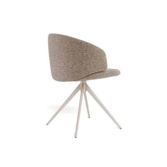 Krzesło tapicerowane ZANO jasnobrązowe - beżowe nogi - Zdjęcie 4