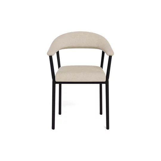 Krzesło tapicerowane CORDA beżowe - Zdjęcie 2