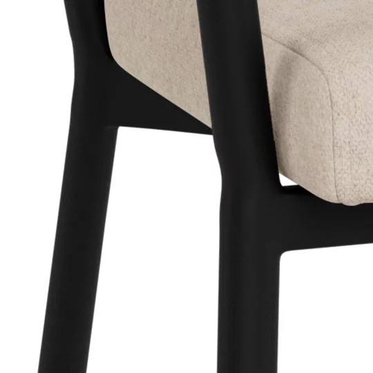 Krzesło tapicerowane CORDA beżowe - Zdjęcie 8