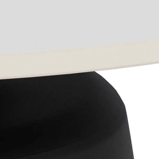 Stolik kawowy MILOS fi 70 czarny/biały - Zdjęcie 4