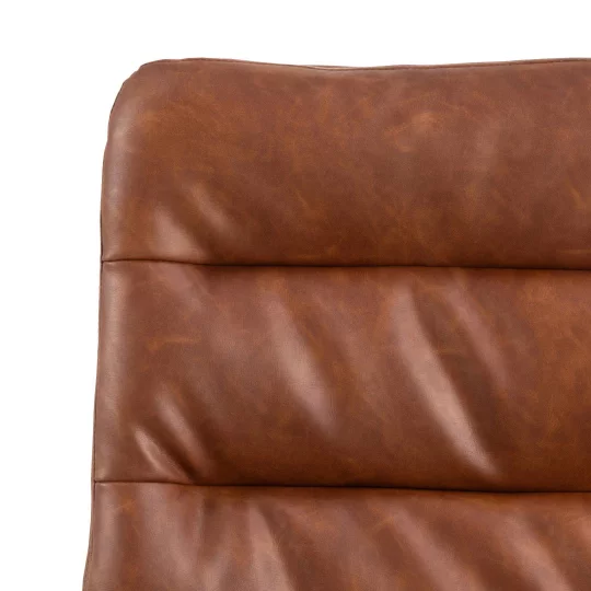 Krzesło z ekoskóry BRUNO brązowe - Zdjęcie 4