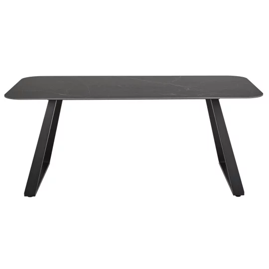 Stół prostokątny MALAVI 180x90 czarny - Zdjęcie 2