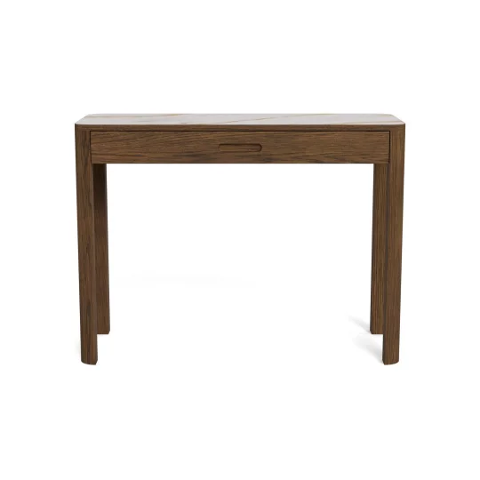 Konsola MONS 100x40 drewniany/marmur - Zdjęcie 2