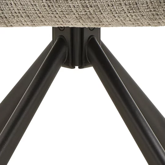 Krzesło tapicerowane z podłokietnikami ZANTE szarobeżowe - Zdjęcie 7