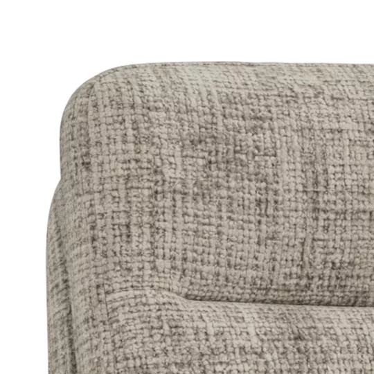 Krzesło tapicerowane z podłokietnikami GORO szarobeżowe - Zdjęcie 6