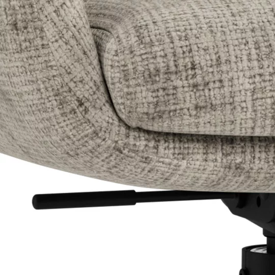 Krzesło tapicerowane z podłokietnikami GORO szarobeżowe - Zdjęcie 7