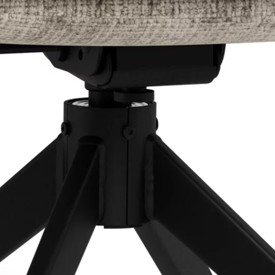 Krzesło tapicerowane z podłokietnikami GORO szarobeżowe - Zdjęcie 8