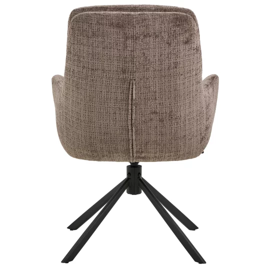 Krzesło tapicerowane obrotowe DUMI brązowe - Zdjęcie 3