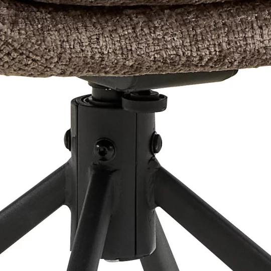 Krzesło tapicerowane obrotowe DUMI brązowe - Zdjęcie 7