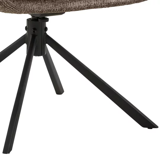 Krzesło tapicerowane obrotowe DUMI brązowe - Zdjęcie 8