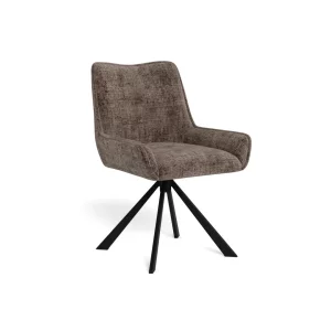 Krzesło tapicerowane BIZA brązowe