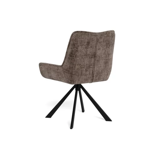 Krzesło tapicerowane BIZA brązowe - Zdjęcie 3